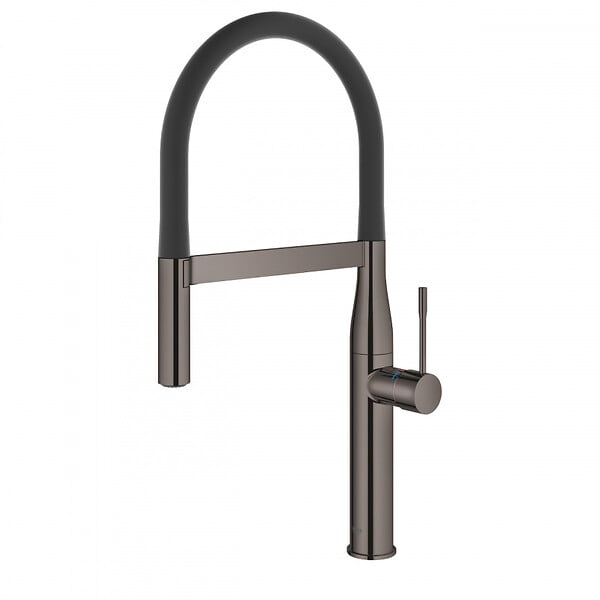 GROHE - Essence Mitigeur monocommande évier avec Limiteur de température, Hard Graphite (30294A00) - large