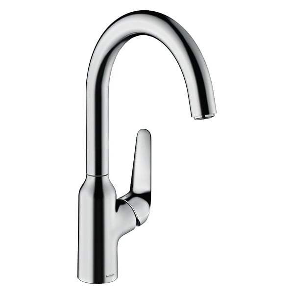 HANSGROHE - Hansgrohe Focus M42 Mitigeur de cuisine 220, 1 jet, bec orientable à 360°, chromé - large