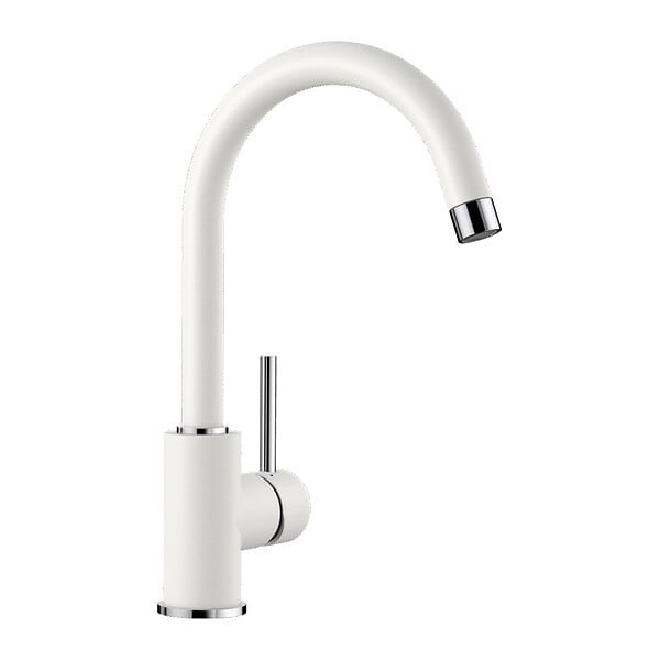BLANCO - Blanco Mitigeur MIDA en Silgranit avec col de cygne orientable à 360°, Blanc  (519418) - large