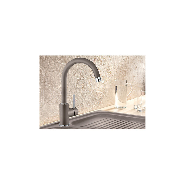 BLANCO - Blanco Mitigeur MIDA en Silgranit avec col de cygne orientable à 360°, Blanc  (519418) - large