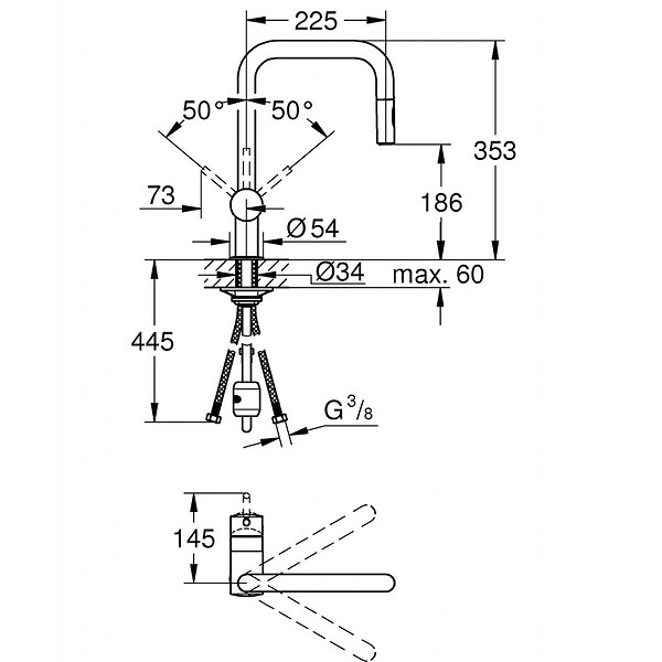 GROHE - Minta Mitigeur monocommande Évier, Chrome (32322002) - large