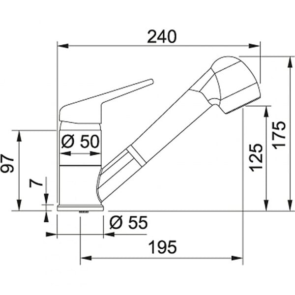 FRANKE - Mitigeur évier Avec Douchette Chromé - 379315 - large