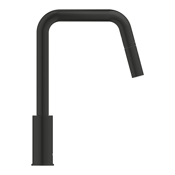 GROHE - Start mitigeur monocommande évier avec douchette 2 jets, noir mat (G306312430) - large