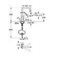 GROHE - Start mitigeur monocommande évier avec douchette 2 jets, noir mat (G306312430) - vignette