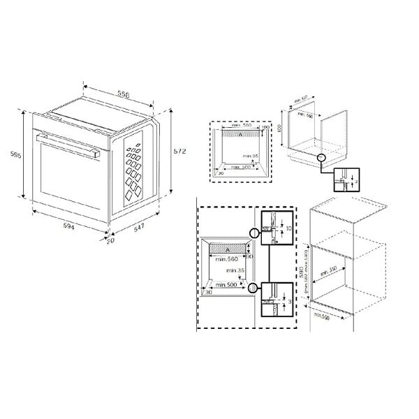 BEKO - Beko Four encastrable 72L bPRO500, nouvelle technologie AeroPerfect avec chaleur pulsée 3D, catalyse (BBIM13400XCS) - large