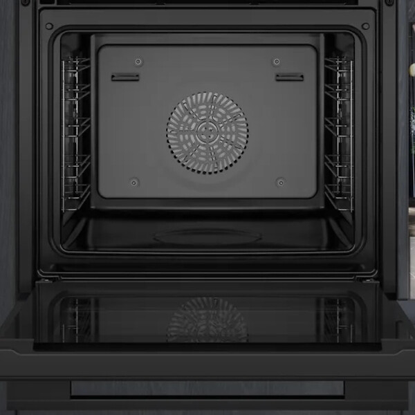 SIEMENS - Siemens iQ700 four à vapeur encastrable 60x60 cm, classe A+, 21 modes de cuisson, écran tactile, noir (HS736G1B1) - large