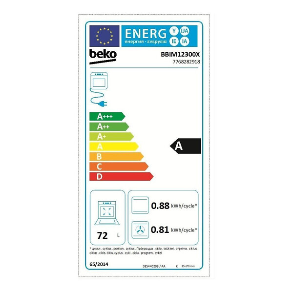 BEKO - Beko Beyond Four encastrable 72L, 8 fonctions cuisson, Aeroperfect 3D, nettoyage vapeur SteamShine, sécurité enfant - large