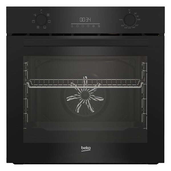 BEKO - Four encastrable 72L-60cm, chaleur tournante AeroPerfect, 6 fonctions cuisson, booster, écran tactile LED, sécurité enfant - large