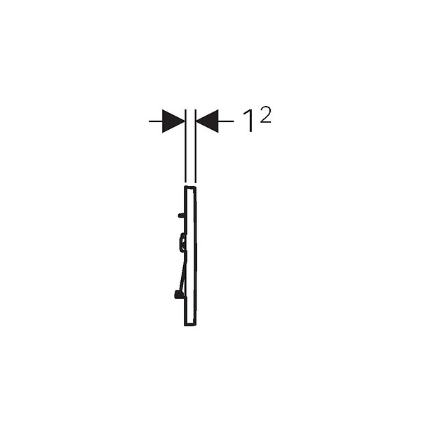 GEBERIT - Plaque de déclenchement à double touche pour chasse d'eau Sigma 30, chromé brillant /mat /brillant (115.883.KH.1) - large