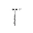 GEBERIT - Plaque de déclenchement à double touche pour chasse d'eau Sigma 30, chromé brillant /mat /brillant (115.883.KH.1) - vignette