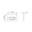 VITRA - Root Round Plaque de déclenchement double touche, Noir mat (740-2211) - vignette
