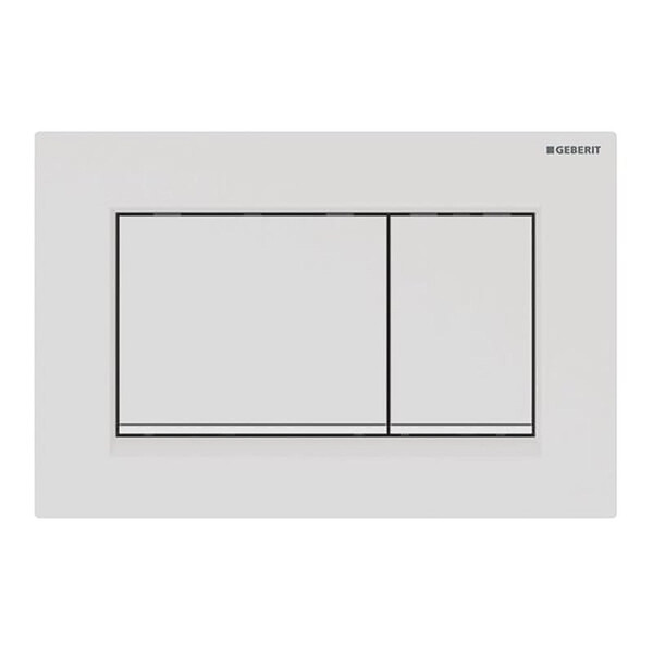 GEBERIT - Sigma30 Plaque de déclenchement double touche, Blanc mat (115.883.01.1) - large