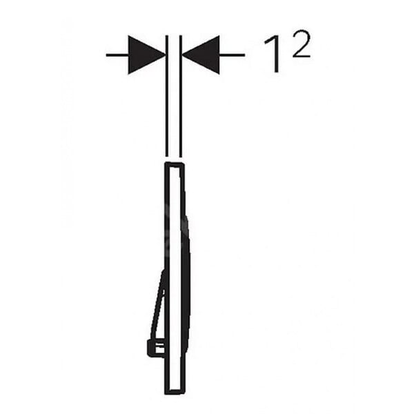 GEBERIT - Sigma30 Plaque de déclenchement double touche, Blanc mat/chrome (115.883.JT.1) - large