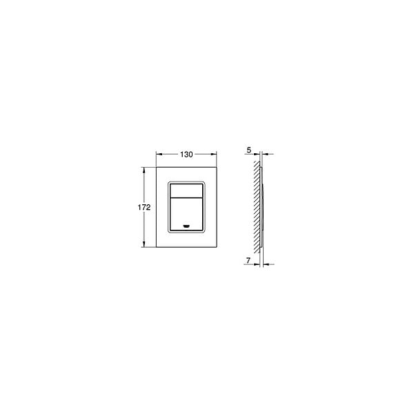 GROHE - Skate Cosmopolitan S Plaque de commande, chrome mat (37535P00) - large