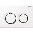 GEBERIT - Plaque de déclenchement Omega 20 blanc/chromé brillant/blanc (115.085.KJ.1) - vignette