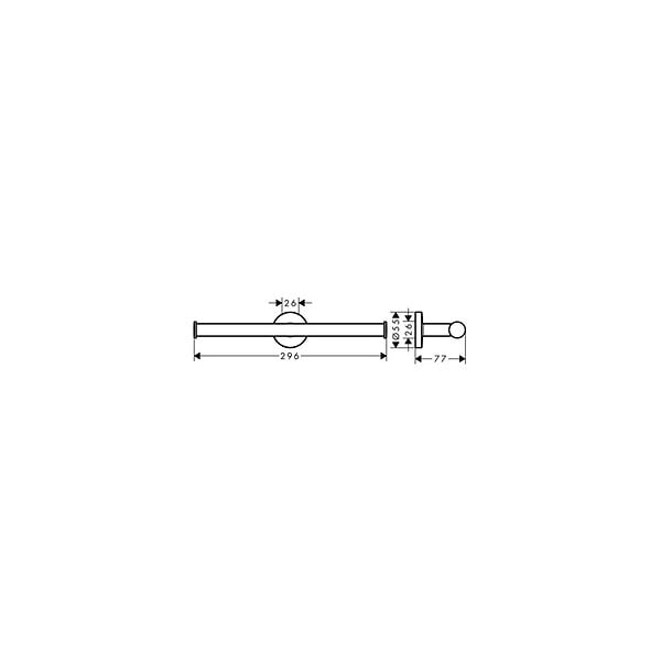 HANSGROHE - Logis Universal Support de rouleau double, Chrome (41717000) - large