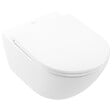 VILLEROY & BOCH - Universo Combipack WC suspendu sans bride à fond creux TwistFlush + Abattant amovible avec frein de chute, Blanc (4670T901) - vignette