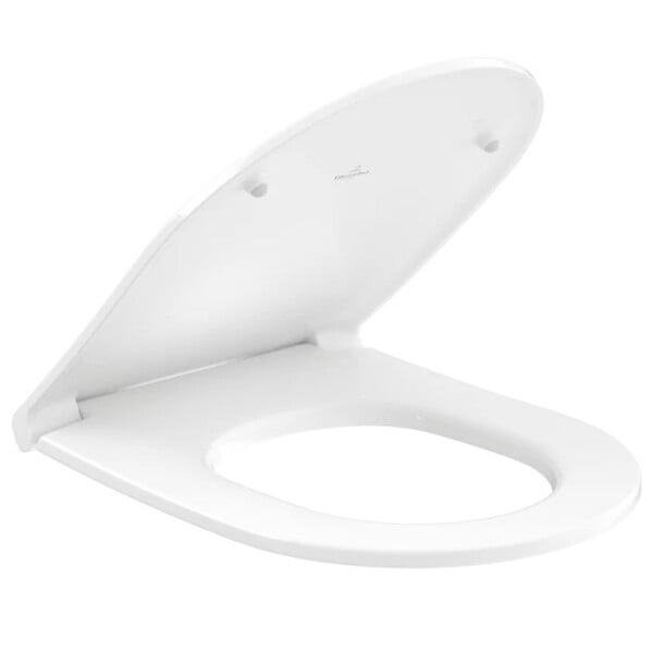 VILLEROY & BOCH - Universo Combipack WC suspendu sans bride à fond creux TwistFlush + Abattant amovible avec frein de chute, Blanc (4670T901) - large