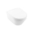 VILLEROY ET BOCH - Architectura Combipack WC suspendu sans bride à fond creux DirectFlush + Abattant amovible avec frein de chute, Blanc (4694FR01) - vignette