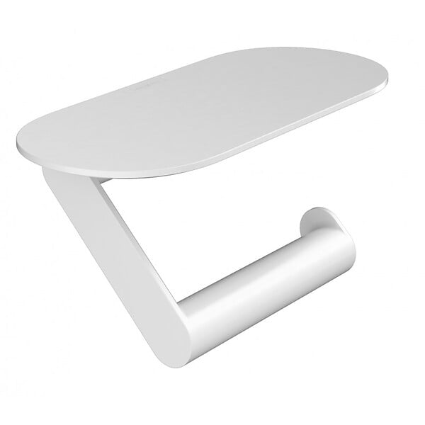 HANSGROHE - WallStoris Porte-papier WC avec tablette , Blanc mat (27928700) - large