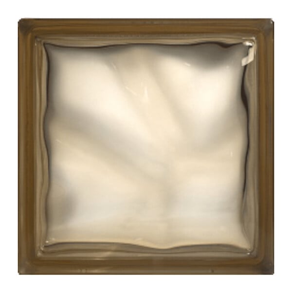 GLASSBLOCKS - Luxfera brique de verre 19x19x8 cm, Brun transparent brillant (1908WBR) - large