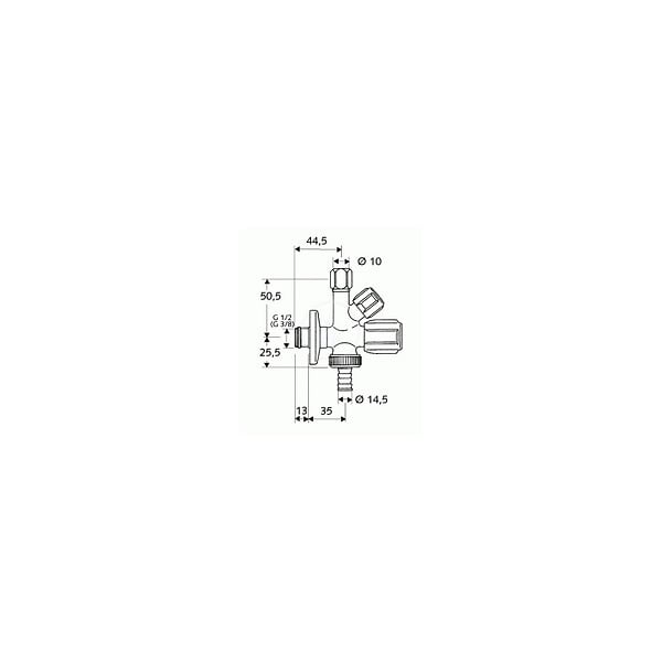 SCHELL - COMFORT - Lot de 5 robinets d'équerre combiné (035510699-GVP5) - large