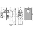 ALCA - Alca Siphon encastrable pour lave linge en acier inoxydable (APS3) - vignette