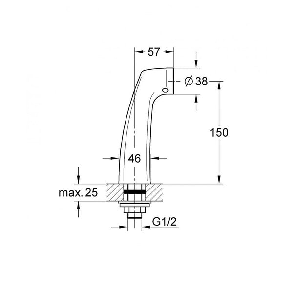 GROHE - Grohe Raccord colonnette 1/2" (12036000) - large
