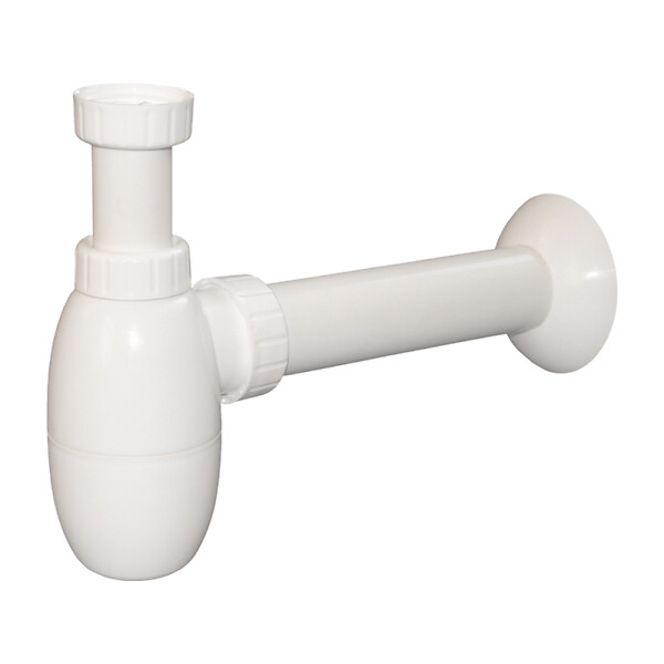 SIKO - Siko Multi siphon de lavabo 5/4″ DN40, pour mitigeur monocommande avec système de vidage, blanc (E560) - large