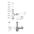SIKO - Siko Multi siphon de lavabo 5/4″ DN40, pour mitigeur monocommande avec système de vidage, blanc (E560) - vignette
