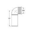 GROHE - Sortie coudée PP DN 90 avec raccord (42327000) - vignette