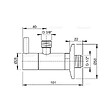 ALCA - Vanne d'angle avec filtre 1/2 "× 3/8", ronde (ARV001) - vignette