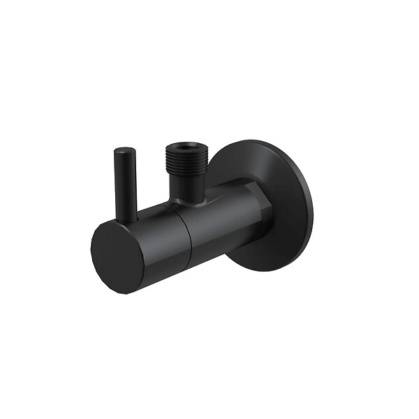 ALCA - Robinet d’équerre avec filtre 1/2"×3/8", Noir-Mat (ARV001-BLACK) - large