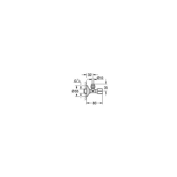 GROHE - Robinet d'Arret 1/2 Pouces Pièce Détachée (22037000) - large