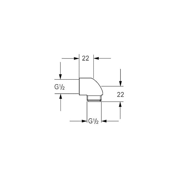GROHE - Grohe Coude de sortie, Chromé (45304000) - large