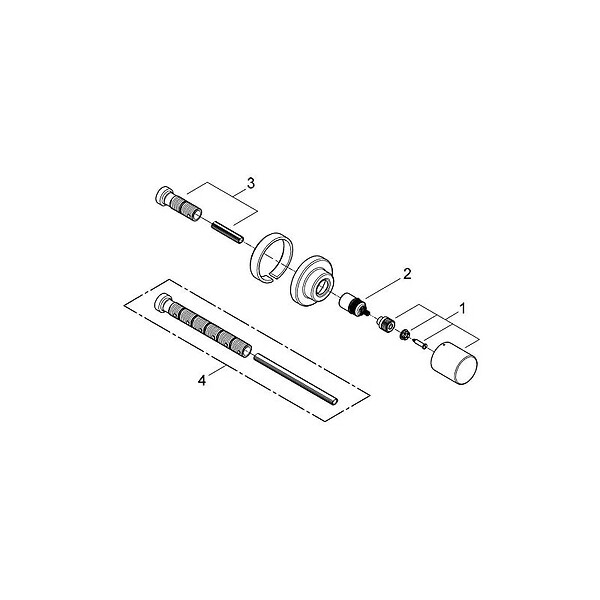 GROHE - Set d'extension universel thermostatique 2 poignées, 25mm (14058000) - large