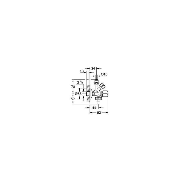 GROHE - Original WAS® robinet de service 1/2", Chromé (22035000) - large