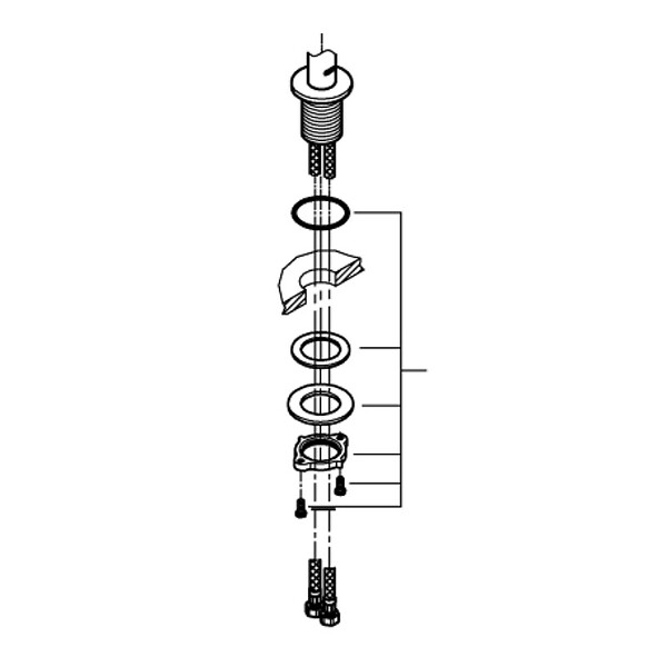 GROHE - Kit de fixation, Chromé (48384000) - large