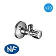 SCHELL - Schell Comfort Lot de 20 robinets d'équerre avec fonction de régulation, Classe de débit A (052120699-PRO20) - vignette