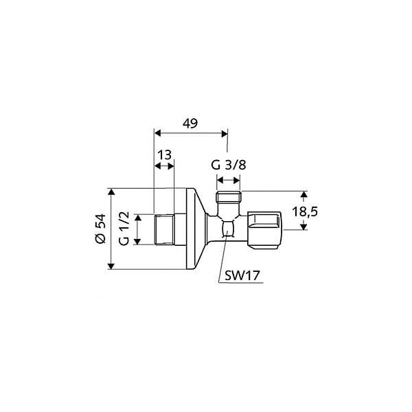 SCHELL - Schell Comfort Lot de 20 robinets d'équerre avec fonction de régulation, Classe de débit A (052120699-PRO20) - large