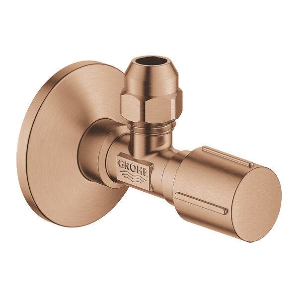 GROHE - Robinet d'arrêt équerre 1/2″, cuivre brossé (G22037DL0) - large