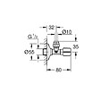 GROHE - Robinet d'arrêt équerre 1/2″, cuivre brossé (G22037DL0) - vignette