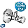 SCHELL - Comfort Lot de 50 robinets d'équerre avec fonction de régulation, Classe de débit A (052120699-GVP50) - vignette