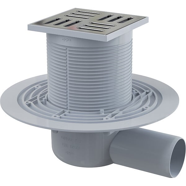 ALCA - Siphon de sol sortie latérale 105 × 105/50 MM (APV101) - large