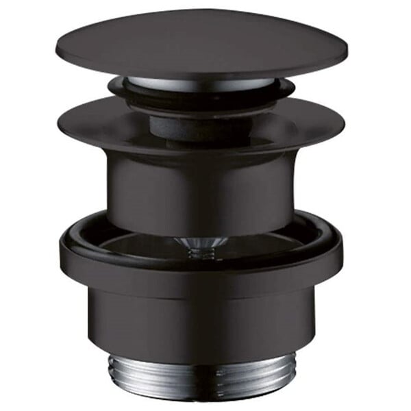 HANSGROHE - Garniture de vidage Push-Open pour mitigeur de lavabo et de bidet noir mat (50100670) - large