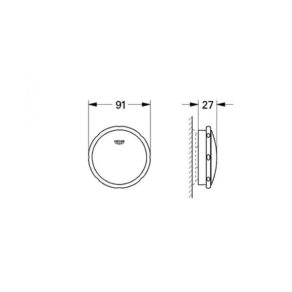 GROHE - Grohe Talento VIDAGE BAIGNOIRE, chrome (19025000) - large