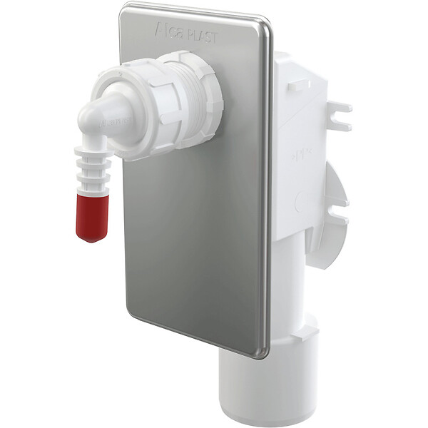 ALCA - Siphon Entonnoir DN40 et DN50 avec cache en acier inoxydable (AKS7) - large