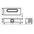 HANSGROHE - Hansgrohe uBox, corps d'encastrement pour caniveaux de douche linéaires 33,9 cm (01001180) - vignette