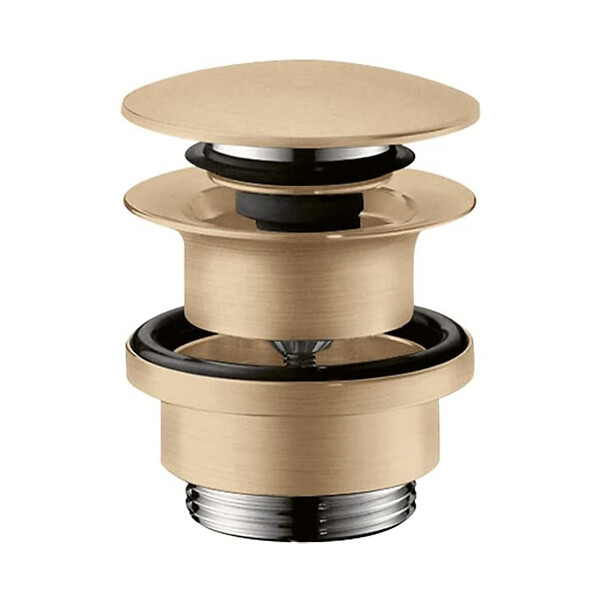 HANSGROHE - Hansgrohe Bonde Push-open pour mitigeurs lavabo et bidet, finition Finishplus, Bronze brossé (50100140) - large
