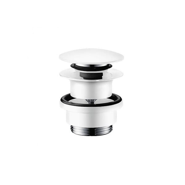 HANSGROHE - Bonde Push-open pour mitigeurs lavabo et bidet, finition Finishplus, Blanc Mat (50100700) - large